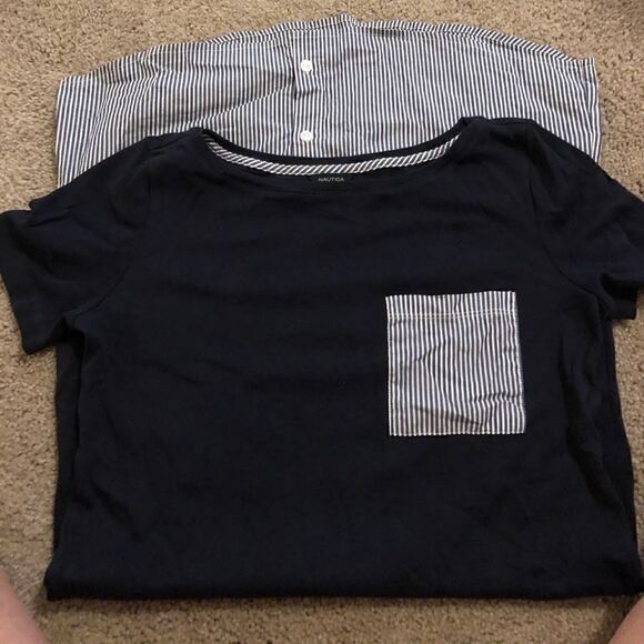 Náutica size XS dress navy blue and white - Picture 2 of 4